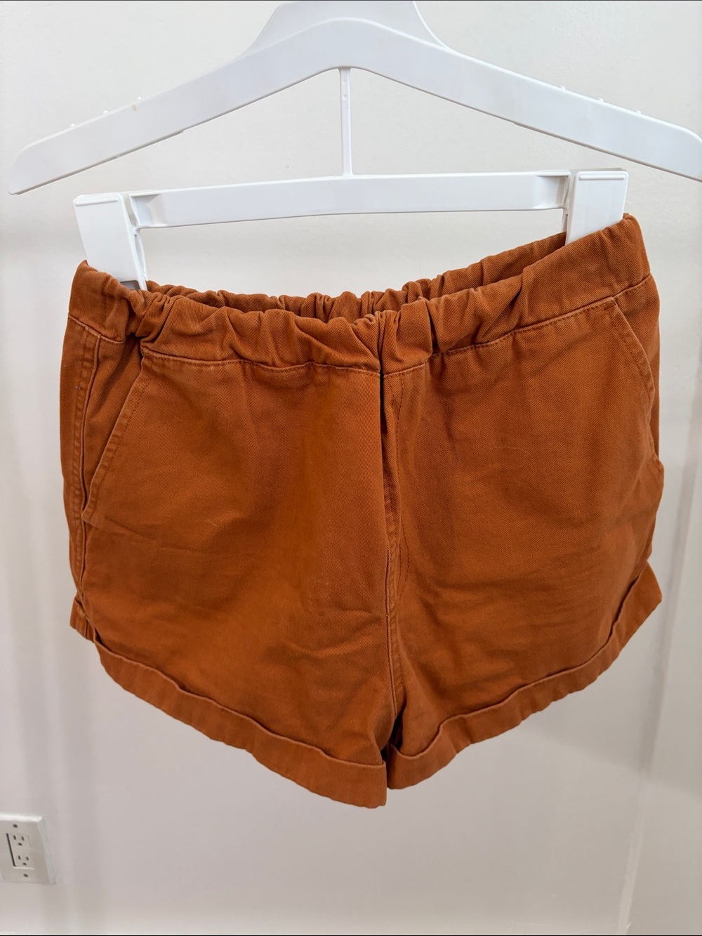 Forever 21 Rust Elastic Waist Cotton Shorts